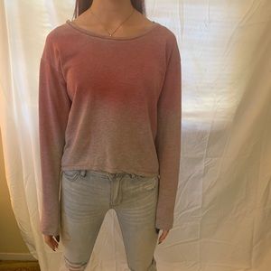 H&M Red and Gray Ombré long sleeve